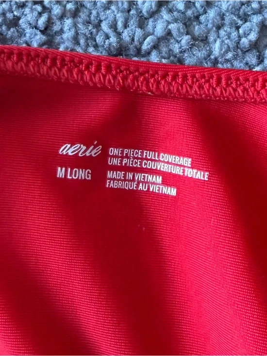 Aerie M Long Deep V Swimsuit Once Piece - Picture 3 of 4